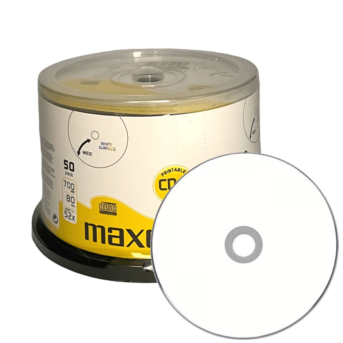 CD-R printable 700 MB full printable 52x |50 St| Maxell