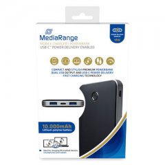 MediaRange Powerbank 10.000 mAh - Mobiles Ladeger�t mit zwei USB-Ausg�ngen und Quick Charge