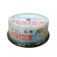 XLayer DVD+R 4.7 GB voll bedruckbar - 16x - 25 St�ck in Cakebox