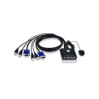 KVM Cable Switch 2-Port USB VGA KVM Switch ATEN