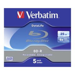 Verbatim Blu-Ray BD-R 25 GB gelabelt - 6x - 5 St�ck im Jewelcase