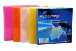 MediaRange Soft-Slimcase f�r 1 CD/DVD - 5 Farben - 20 St�ck