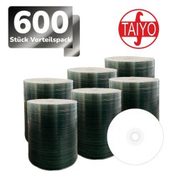 Taiyo Yuden DVD-R 4.7 GB voll bedruckbar - 16x - 600 St�ck