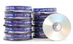 Verbatim DVD+R Double Layer 8.5 GB gelabelt - 8x - 100 St�ck in Cakebox