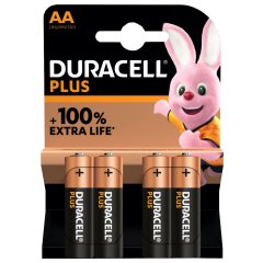 4er Pack Duracell Plus Alkaline-Batterie AA/Mignon/LR6