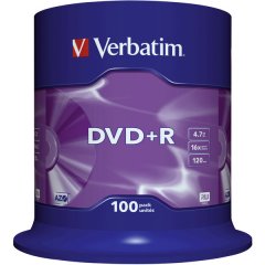 Verbatim DVD+R 4.7 GB AZO gelabelt - 16x - 100 St�ck in Cakebox