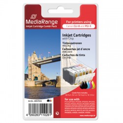 MediaRange Multipack zu Canon PGI-5 & CLI-8 \(5 Patronen\) - mit Chip | Halbarkeitsdatum �berschritten