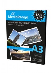 MediaRange Fotopapier DIN A3 Tintenstrahldrucker - hochgl�nzend - 200g- 50 Blatt