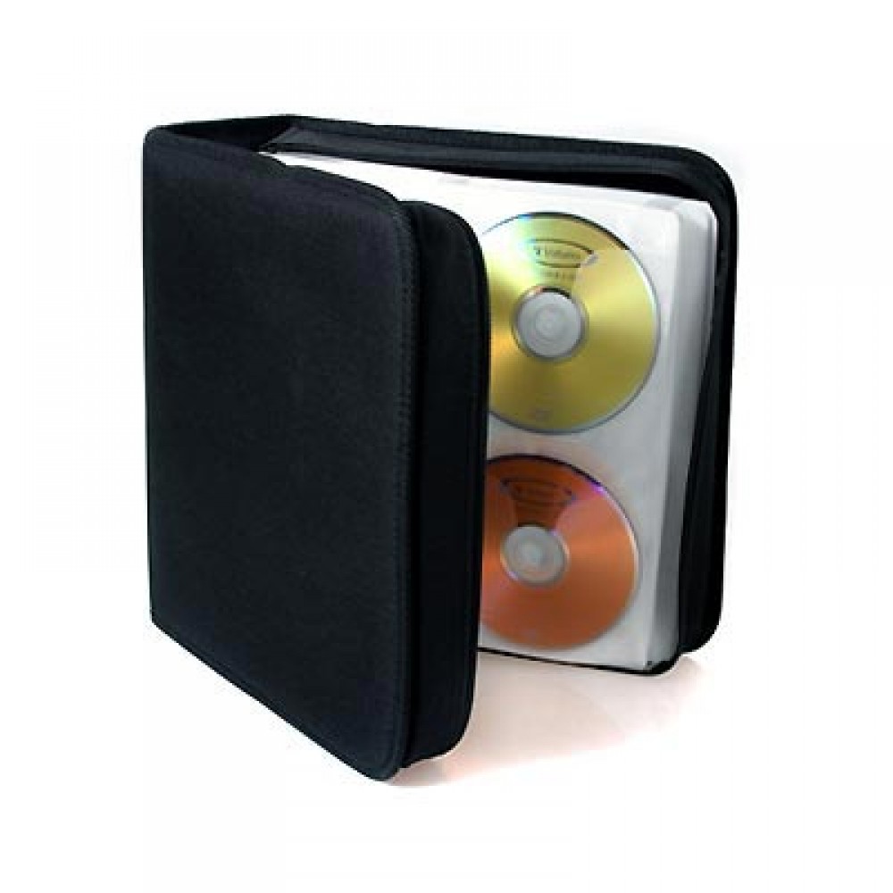 MediaRange Synthetic leather CD Wallet for 400 CD/DVD - black - 1