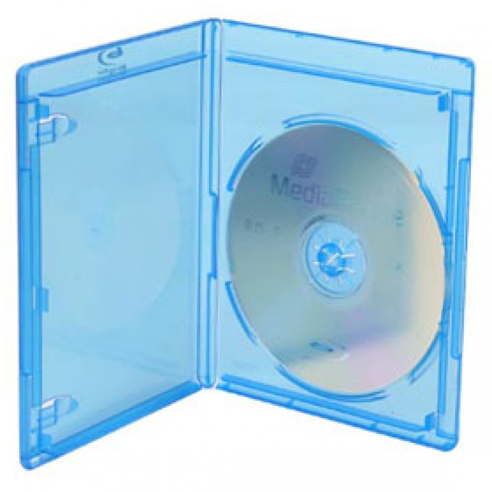 Boitier Blu-Ray 1 DVD bleu translucide 11 mm l'unité