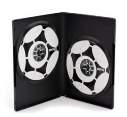 DVD H�lle Markenware f�r 2 CD/DVD -  14 mm schwarz - 50 St�ck