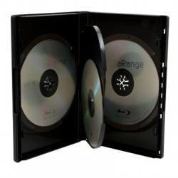 DVD H�lle Markenware  f�r 4 CD/DVD - 14 mm schwarz - 25 St�ck