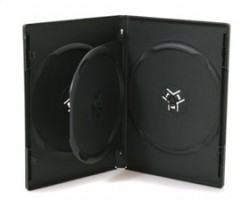 DVD H�llen f�r 3 CD/DVD - 14 mm schwarz - 25 St�ck
