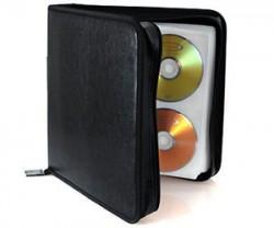 Dynamax Kunstleder CD Tasche fr 200 CD/DVD - schwarz - 1 Stck