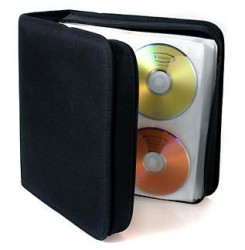 Dynamax Kunstleder CD Tasche fr 300 CD/DVD - schwarz - 1 Stck