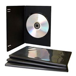 Hlle SLIM fr 1 CD/DVD - 7 mm schwarz - 100 Stck