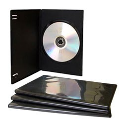 H�lle SLIM f�r 1 CD/DVD - 7 mm schwarz - 100 St�ck