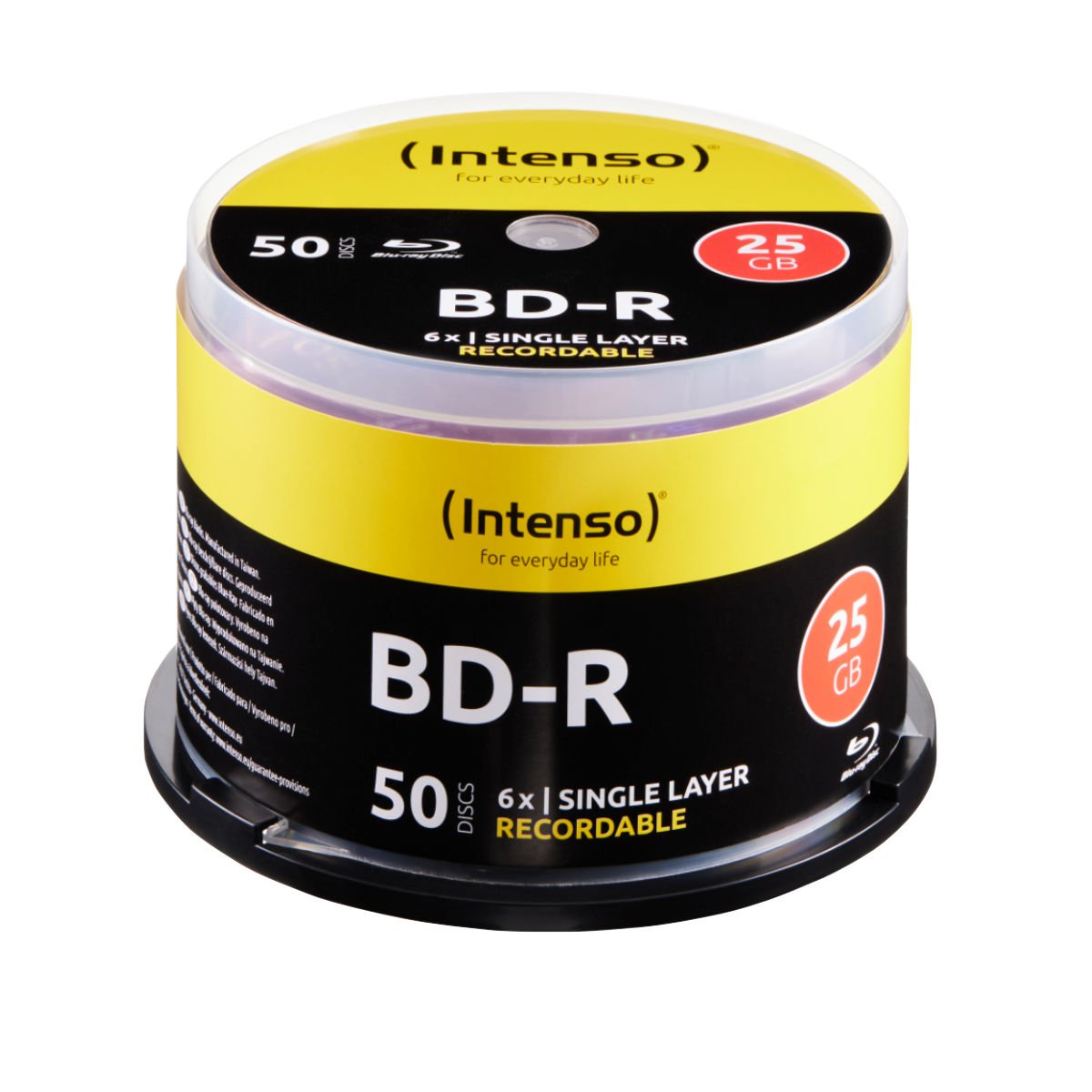 50 Blu-ray BD-R 25GB 6X – Optical Quantum – Stampabili A Getto D’Inchiostro – Confezione Spindle