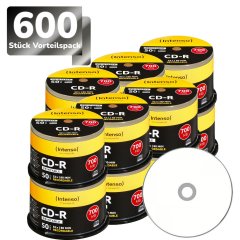 Intenso CD-R 700 MB bedruckbar - 52x - 600 St�ck in Cak