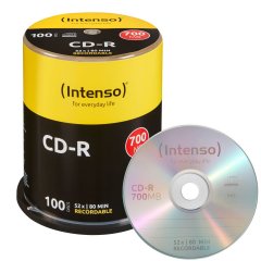 Intenso CD-R 700 MB 52x gelabelt | 100 Stck in Cakebox