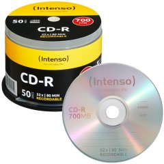 Intenso CD-R 700 MB 52x gelabelt  50 Stck in Cakebox