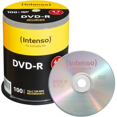 Intenso DVD-R 4.7 GB gelabelt - 16x - 100 Stck in Cakebox