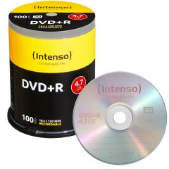Intenso DVD+R 4.7 GB gelabelt - 16x - 100 Stck in Cake