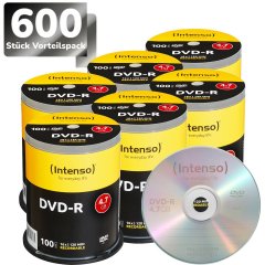 Intenso DVD-R 4.7 GB gelabelt - 16x - 600 Stck in Cake