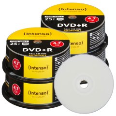 Intenso DVD+R 4.7 GB voll bedruckbar - 16x - 100 St�ck 