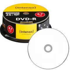 Intenso DVD-R 4.7 GB voll bedruckbar - 16x - 25 Stck in Cakebox