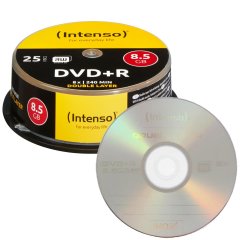 Intenso DVD+R Double Layer 8.5 GB gelabelt - 8x - 25 St
