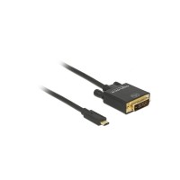 KAB USB C > DVI 24+1 Stecker (4K 30Hz) 1 m schwarz Delock