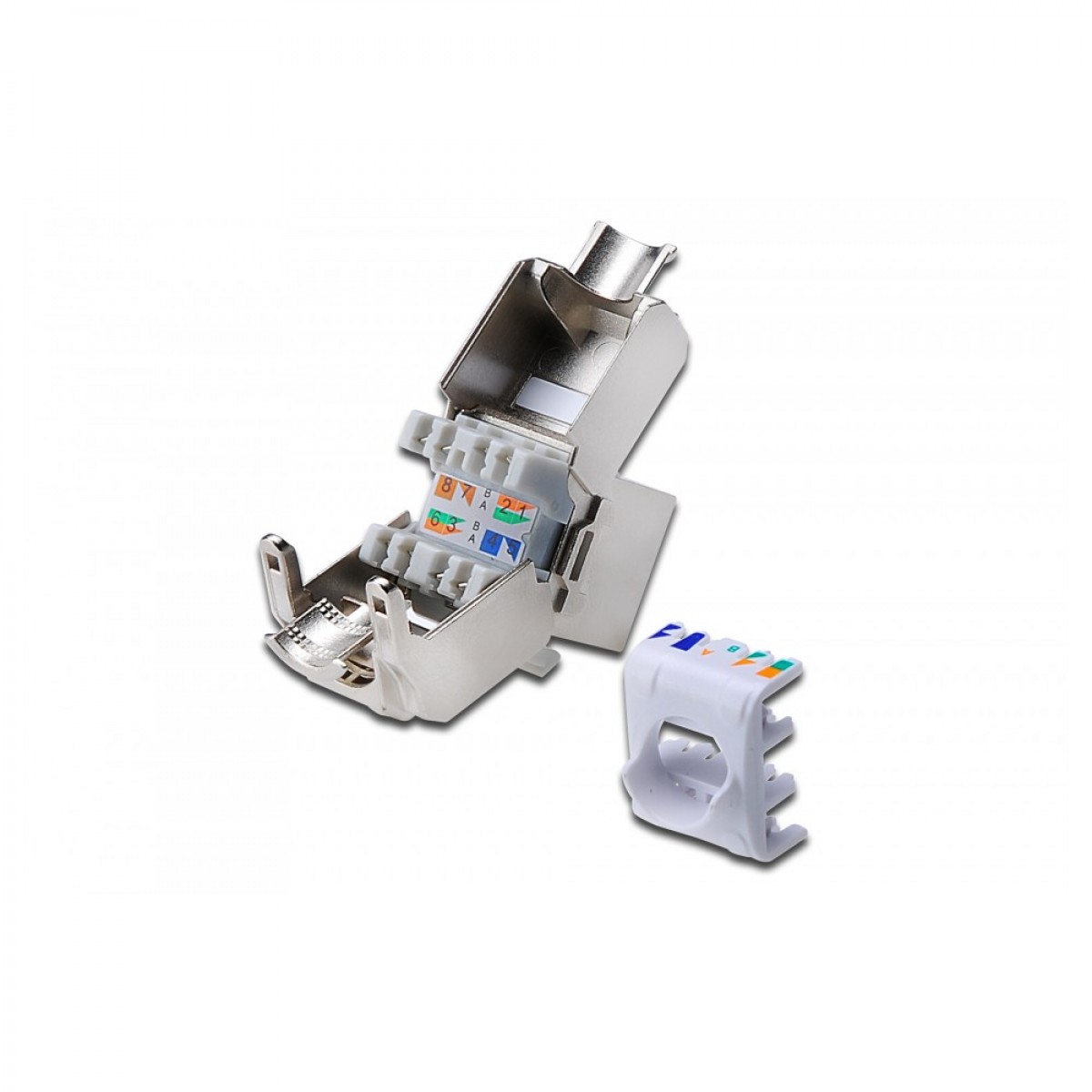 5x CAT 6a Keystone RJ45 Module Werkzeuglos - 10 Gbit/s Vollgeschirmt STP