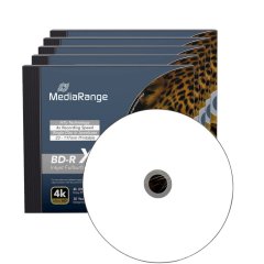 MediaRange Blu-Ray BD-R XL 100 GB inkjet voll bedruckbar 1-4 x | 5 St�ck im Jewelcase