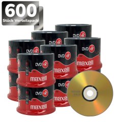 Maxell DVD-R 4.7 GB gelabelt - 16x | 600 St. in Cakebox