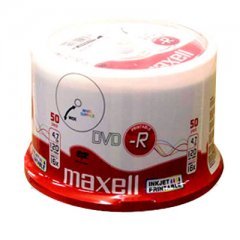 Maxell DVD-R 4.7 GB voll bedruckbar - 16x - 50 Stck in Cakebox