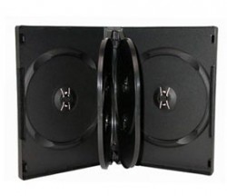 MediaRange DVD H�lle f�r 6 CD/DVD - 21 mm schwarz - 25 