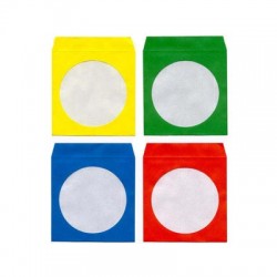 Media Range Papercases COLOR f�r CD/DVD - mit Lasche - 100 St�ck