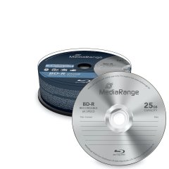 MediaRange Blu-Ray 25GB gelabelt - 6X - 25 St�ck in Cakebox