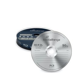 MediaRange Blu-Ray BD-R Dual Layer 50 GB gelabelt - 6x - 10 St�ck in Cakebox