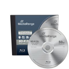 MediaRange Blu-Ray BD-R Dual Layer 50 GB gelabelt - 6x - 10 St�ck in Jewelcase