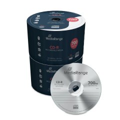 MediaRange CD-R 700 MB gelabelt - 52x - 100 St�ck in Ca