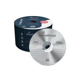 MediaRange CD-R 700 MB gelabelt - 52x - 50 St�ck in Cak