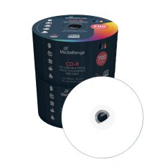 MediaRange CD-R 700 MB voll bedruckbar - 52x - 100 St.