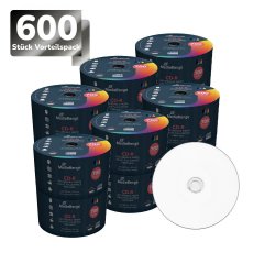 MediaRange CD-R 700 MB voll bedruckbar 52x - 600 St�ck