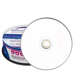 MediaRange CD-R 700MB Waterguard Photo Inkjet Fullprintable - 52x - 25 St�ck/Cakebox