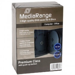 MediaRange DVD H�lle f�r 8 CD/DVD - 23 mm schwarz - 3 St�ck
