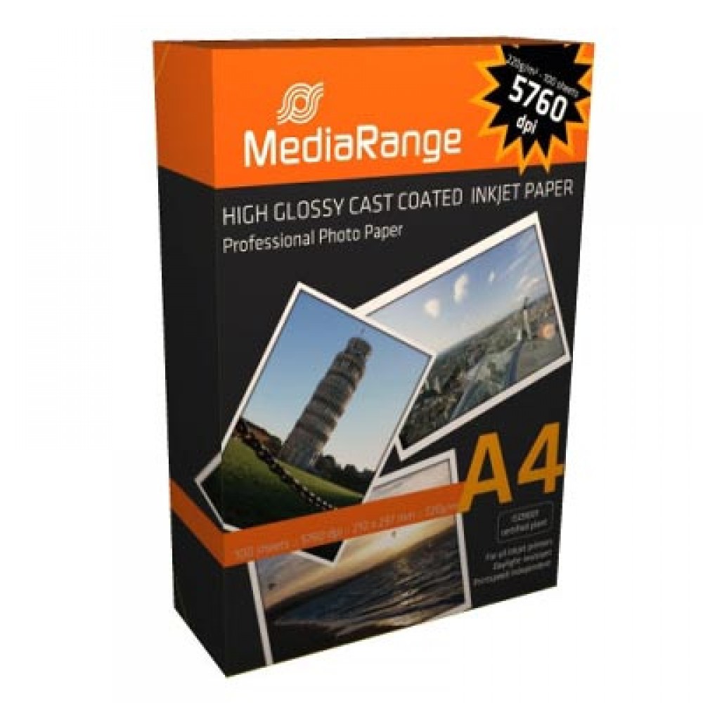 Mediarange Fotopapier Din Glanzend 2 G 100 Blatt Disco Bianco Cd Rohlinge Dvd Rohlinge Blu Ray Rohlin