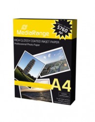 MediaRange Fotopapier DIN A4 - hochgl�nzend - 135 g - 1