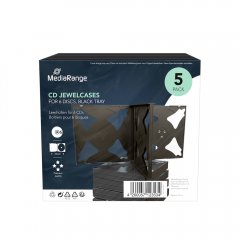 Schwarze Jewelcase f�r 6 CDs/DVDs | MediaRange | 5 St.